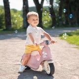 Smoby - Porteur scooter Rose - Coffre a Jouets - Roues silencieuses Dés 2ans