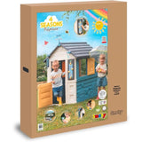 Smoby Maison enfant 4 Saisons - Cabane éducative - Activités ludique sur le theme de la Météo - Fabriqué en France