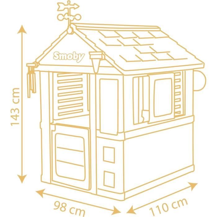 Smoby Maison enfant 4 Saisons - Cabane éducative - Activités ludique sur le theme de la Météo - Fabriqué en France