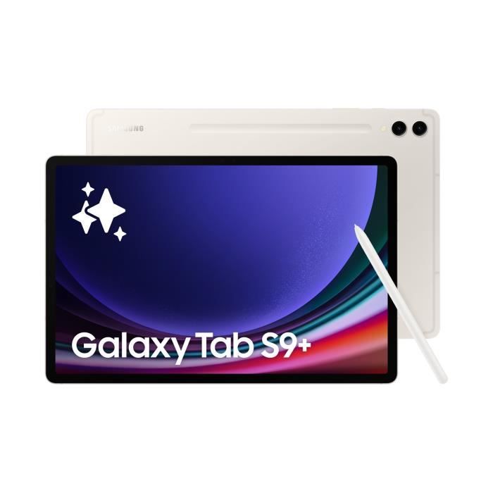 Tablette tactile Samsung Galaxy Tab S9+ 12,4 256Go WIFI CREME - Tablette avec Galaxy AI