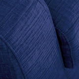 Canapé convertible express - 2/3 places - SOA - Tissu gauffré - Saphir - Matelas 15 cm - 195 x 100 x 91 cm - DUNLOPILLO