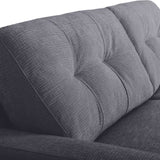 Canapé convertible express - 2/3 places - SOA - Tissu gauffré - Gris souris - Matelas 15 cm - 195 x 100 x 91 cm - DUNLOPILLO