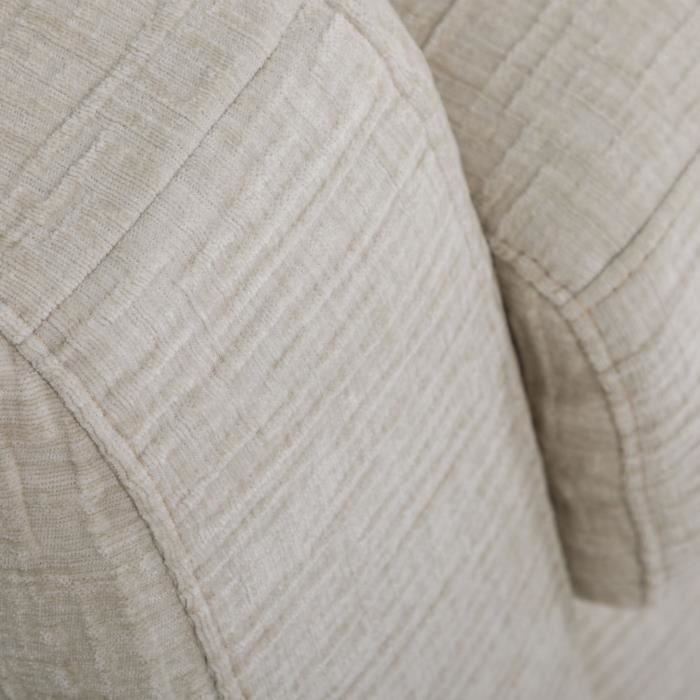 Canapé convertible express - 3 places - SOA - Tissu gauffré - Beige - Matelas 15 cm - 215 x 100 x 91 cm - DUNLOPILLO