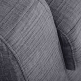 Canapé convertible express - 3 places - SOA - Tissu gauffré - Gris souris - Matelas 15 cm - 215 x 100 x 91 cm - DUNLOPILLO