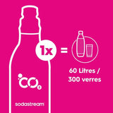 Machine a soda et eau pétillante SODASTREAM - ART Marbre - 1 bouteille 1 L compatible lave-vaisselle - 1 recharge de gaz 60L