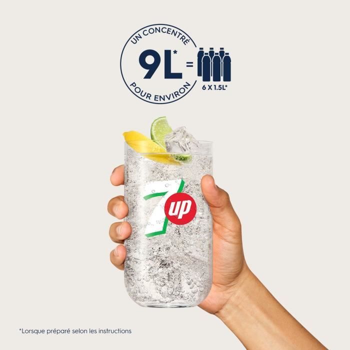 Concentrés SODASTREAM - Lot de 6 concentrés 7UP - Jusqu'a 54L de boissons - 440ml