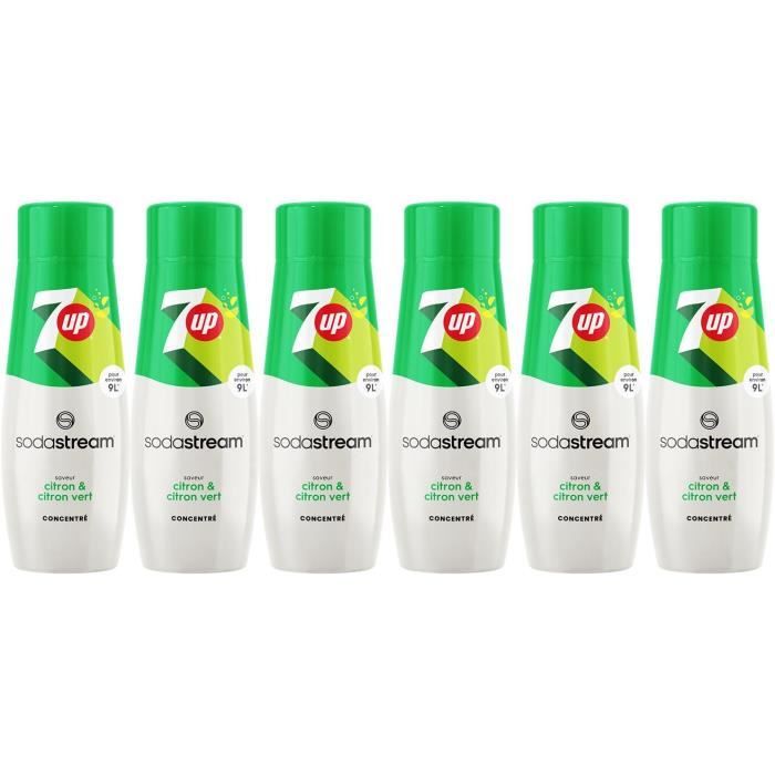 Concentrés SODASTREAM - Lot de 6 concentrés 7UP - Jusqu'a 54L de boissons - 440ml