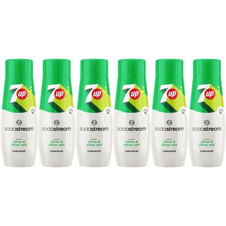 Concentrés SODASTREAM - Lot de 6 concentrés 7UP - Jusqu'a 54L de boissons - 440ml