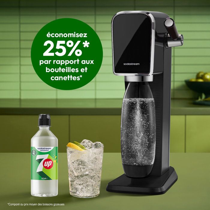 Concentrés SODASTREAM - Lot de 6 concentrés 7UP - Jusqu'a 54L de boissons - 440ml