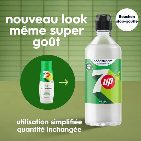 Concentrés SODASTREAM - Lot de 6 concentrés 7UP - Jusqu'a 54L de boissons - 440ml