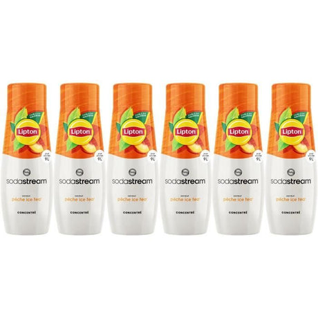 Concentrés SODASTREAM - Lot de 6 concentrés Lipton Ice Tea - Jusqu'a 54L de boissons - 440 ml