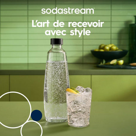 Bouteille en verre SODASTREAM - Capacité 1L - Compatible machine DUO