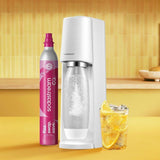 Machine a soda et eau pétillante SODASTREAM - TERRA Blanche - 2 bouteilles compatible lave-vaisselle - 1 recharge de gaz 60L