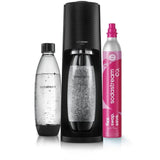 Machine a soda et eau pétillante SODASTREAM - TERRA Noire - 2 bouteilles compatible lave-vaisselle - 1 recharge de gaz 60L