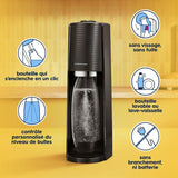 Machine a soda et eau pétillante SODASTREAM - TERRA Noire - 2 bouteilles compatible lave-vaisselle - 1 recharge de gaz 60L