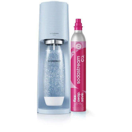 Machine a soda et eau pétillante SODASTREAM - TERRA Bleu - 1 bouteille compatible lave-vaisselle - 1 recharge de gaz 60L