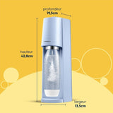 Machine a soda et eau pétillante SODASTREAM - TERRA Bleu - 1 bouteille compatible lave-vaisselle - 1 recharge de gaz 60L