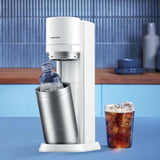 Machine a soda et eau pétillante SODASTREAM - DUO Blanche - 2 carafes en verre - 2 bouteilles - 1 recharge de gaz 60L