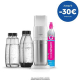 Machine a soda et eau pétillante SODASTREAM - DUO Blanche - 2 carafes en verre - 2 bouteilles - 1 recharge de gaz 60L