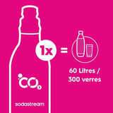 Machine a soda et eau pétillante - SODASTREAM - ART - 1 bouteille compatible lave-vaiselle - 1 recharge de gaz 60 L - Noir