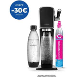 Machine a soda et eau pétillante SODASTREAM - ART Noire - 2 bouteilles compatible lave-vaiselle - 1 recharge de gaz 60L