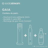 Machine a soda et eau pétillante SODASTREAM - GAIA Noire - 1 bouteille compatible lave-vaisselle - 1 recharge de gaz 60L