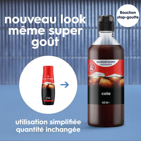 Concentrés SODASTREAM - Lot de 6 concentrés Cola - Jusqu'a 54L de boissons - 440ml