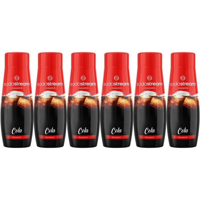 Concentrés SODASTREAM - Lot de 6 concentrés Cola - Jusqu'a 54L de boissons - 440ml