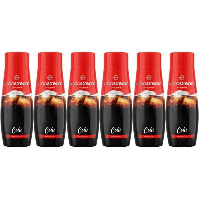 Concentrés SODASTREAM - Lot de 6 concentrés Cola - Jusqu'a 54L de boissons - 440ml