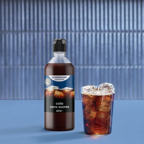 Concentrés SODASTREAM - Lot de 6 concentrés Cola sans sucres - Jusqu'a 54L de boissons - 440ml