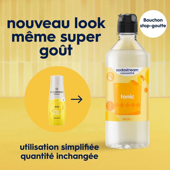 Concentrés SODASTREAM - Lot de 6 concentrés Tonic - Jusqu'a 54L de boissons - 440 ml