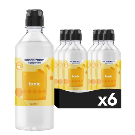 Concentrés SODASTREAM - Lot de 6 concentrés Tonic - Jusqu'a 54L de boissons - 440 ml