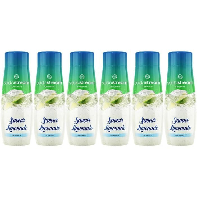 Concentrés SODASTREAM - Lot de 6 Concentrés Limonade - Jusqu'a 54L de boissons - 440ml