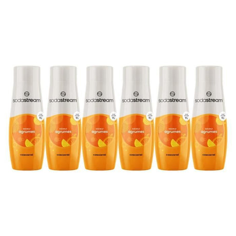 Concentrés SODASTREAM - Lot de 6 concentrés Agrumes - Jusqu'a 54L de boissons - 440ml