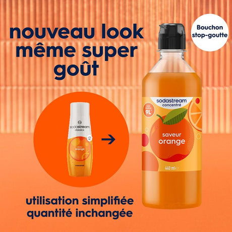 Concentrés SODASTREAM - Lot de 6 concentrés Orange - Jusqu'a 54L de boissons - 440 ml