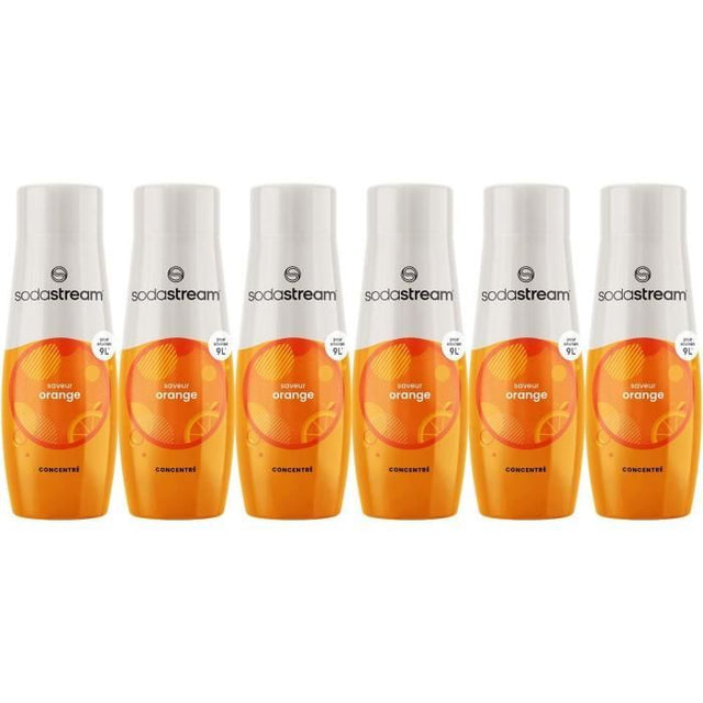 Concentrés SODASTREAM - Lot de 6 concentrés Orange - Jusqu'a 54L de boissons - 440 ml