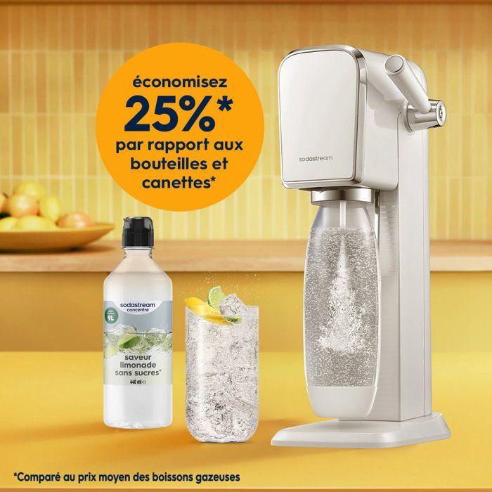 Concentrés SODASTREAM - Lot de 6 concentrés Limonade sans sucres - Jusqu'a 54L de boissons - 440 ml