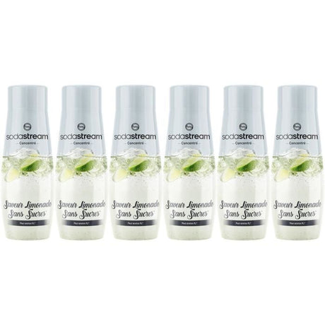 Concentrés SODASTREAM - Lot de 6 concentrés Limonade sans sucres - Jusqu'a 54L de boissons - 440 ml