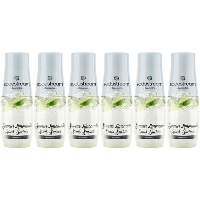 Concentrés SODASTREAM - Lot de 6 concentrés Limonade sans sucres - Jusqu'a 54L de boissons - 440 ml
