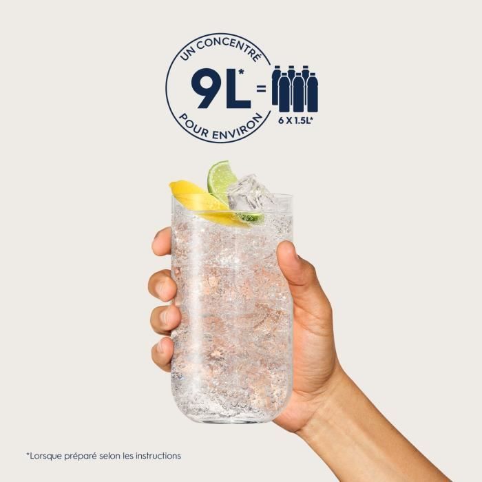 Concentrés SODASTREAM - Lot de 6 concentrés Limonade sans sucres - Jusqu'a 54L de boissons - 440 ml