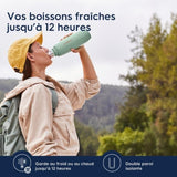 Bouteille isotherme SODASTREAM - Fizz&Go Cool  - Capacité 0,9L - Acier Inoxydable - Bleu