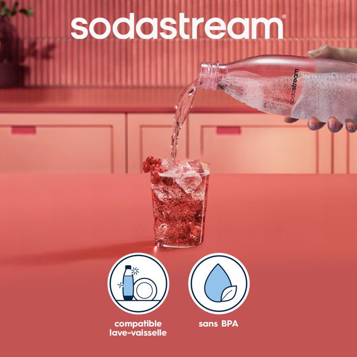 Bouteilles SODASTREAM - Fuse Edition Limitée - Pack de 3 bouteilles 1L - Sans PFAS