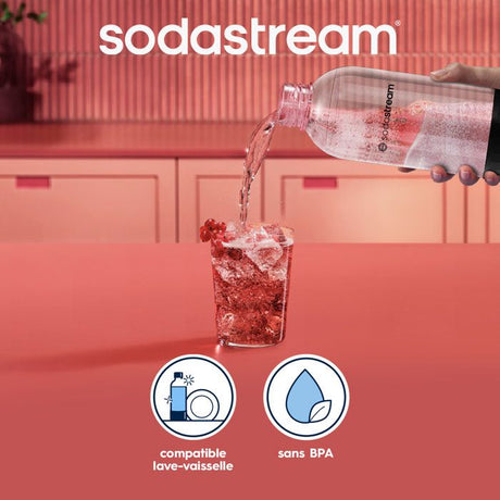 Bouteille SODASTREAM - Capacité 1L - Compatible lave-vaisselle