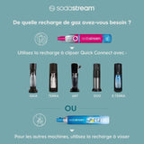 Recharge Gaz SODASTREAM - Systeme Quick Connect a clipser - Jusqu'a 60L d'eau gazéifier