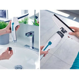 Aspirateur a vitres et salle de bains Leifheit Nemo 51030, lave vitres électrique avec boîtier étanche, autonomie 45 minutes, blanc