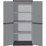 Armoire de rangement haute en résine TOOD - 3 tablettes - Gris