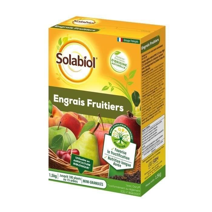 SOLABIOL SOFRUY15 Engrais Fruitiers - 1,5 Kg