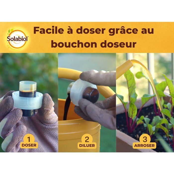 Engrais complet liquide - SOLABIOL - 2,5 L - Jusqu'a 250 L de solution - Universel - Tous types de cultures