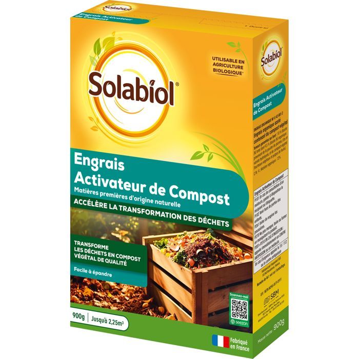 Activateur de compost naturel pret a l'emploi 900g - Solabiol