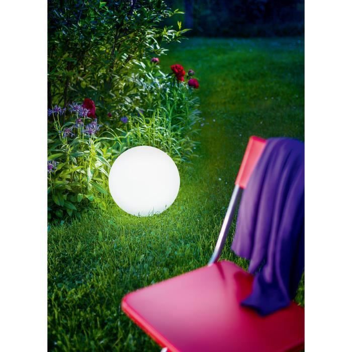 Boule lumineuse solaire LED en polyéthylene 30cm - LUMISKY - Multicolore - Extérieur
